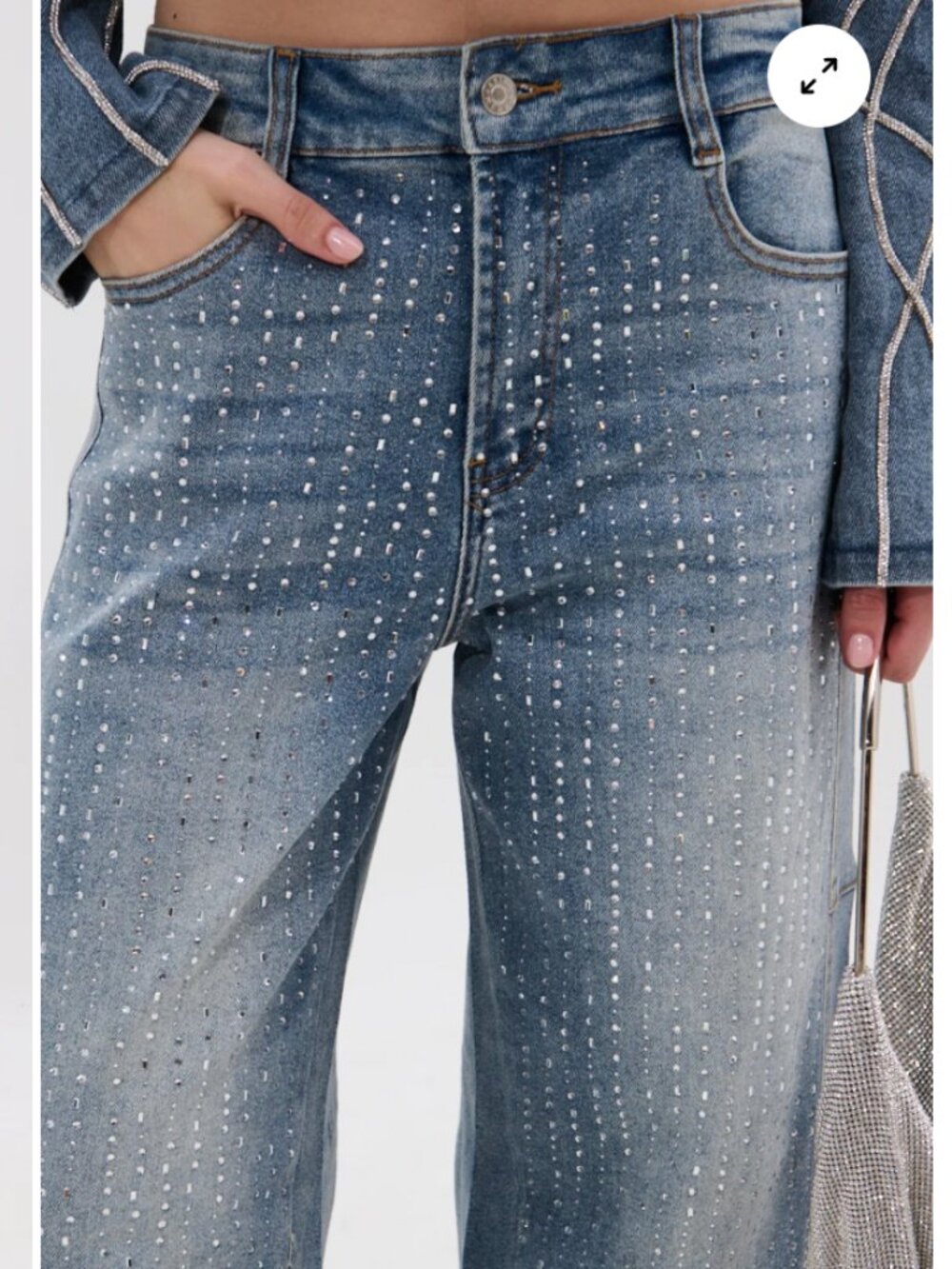 AKIRA sequin stripe denim jeans size 24